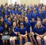 Students receive inspiration from star WNBA player Allison Feaster Star basketball player Allison Feaster with CIS students