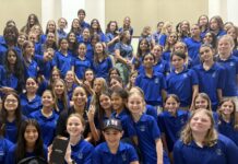 Students receive inspiration from star WNBA player Allison Feaster Star basketball player Allison Feaster with CIS students
