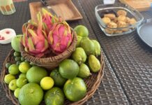 Discovering the culinary delights of Restaurant Month in Cayman Brac Just some of the wide range of fruits, vegetables, berries and herbs grown at Le Soleil d'Or on Cayman Brac