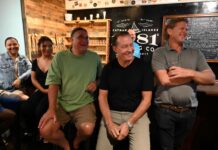 Cayman’s comedy scene finds its voice Some of the audience at the 'Laughter on Tap' comedy event at the 19-81 Brewery & Taproom on 15 Oct. - Photo: Christopher Tobutt