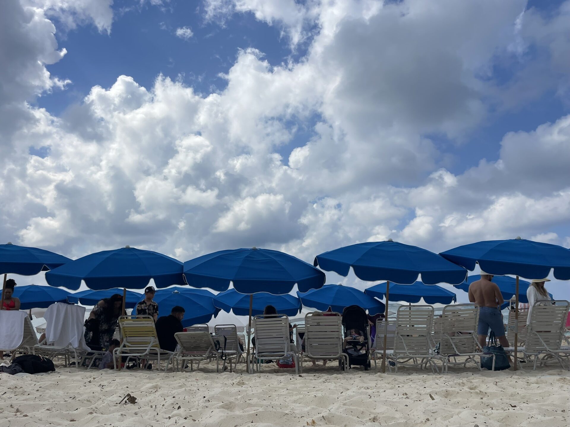 loungers on Public Beach