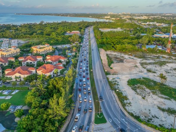 Road aerial shot