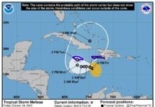 Tropical Storm Melissa strengthening but forecast to spare Cayman