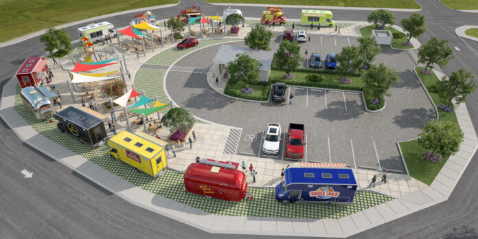 241226-Food-Truck-Aerial-preview An artist's impression of what the proposed food truck park in Prospect could look like.
