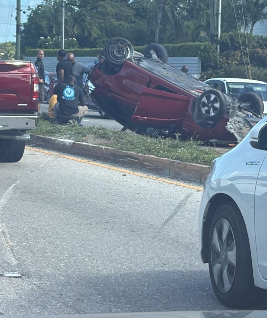 Car overturned Selkirk Drive 
