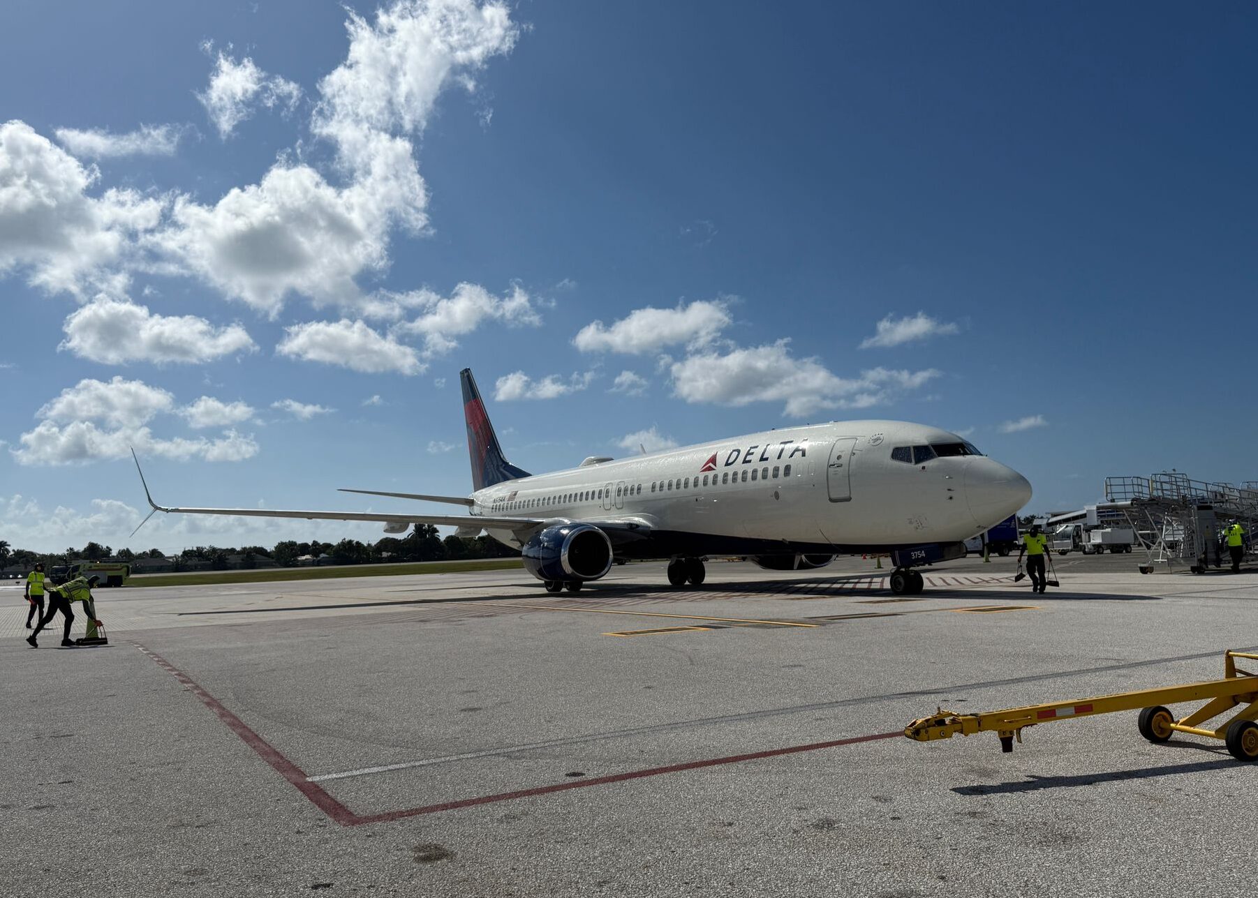Delta arrives