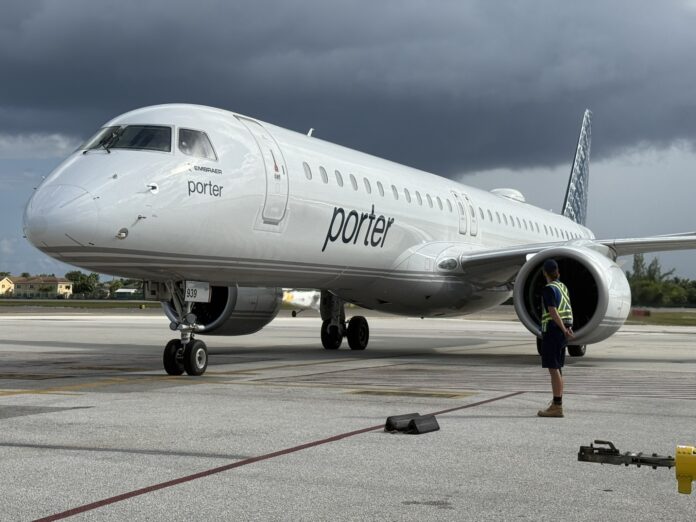 Porter Airlines plane at ORIA Porter Airlines plane at ORIA