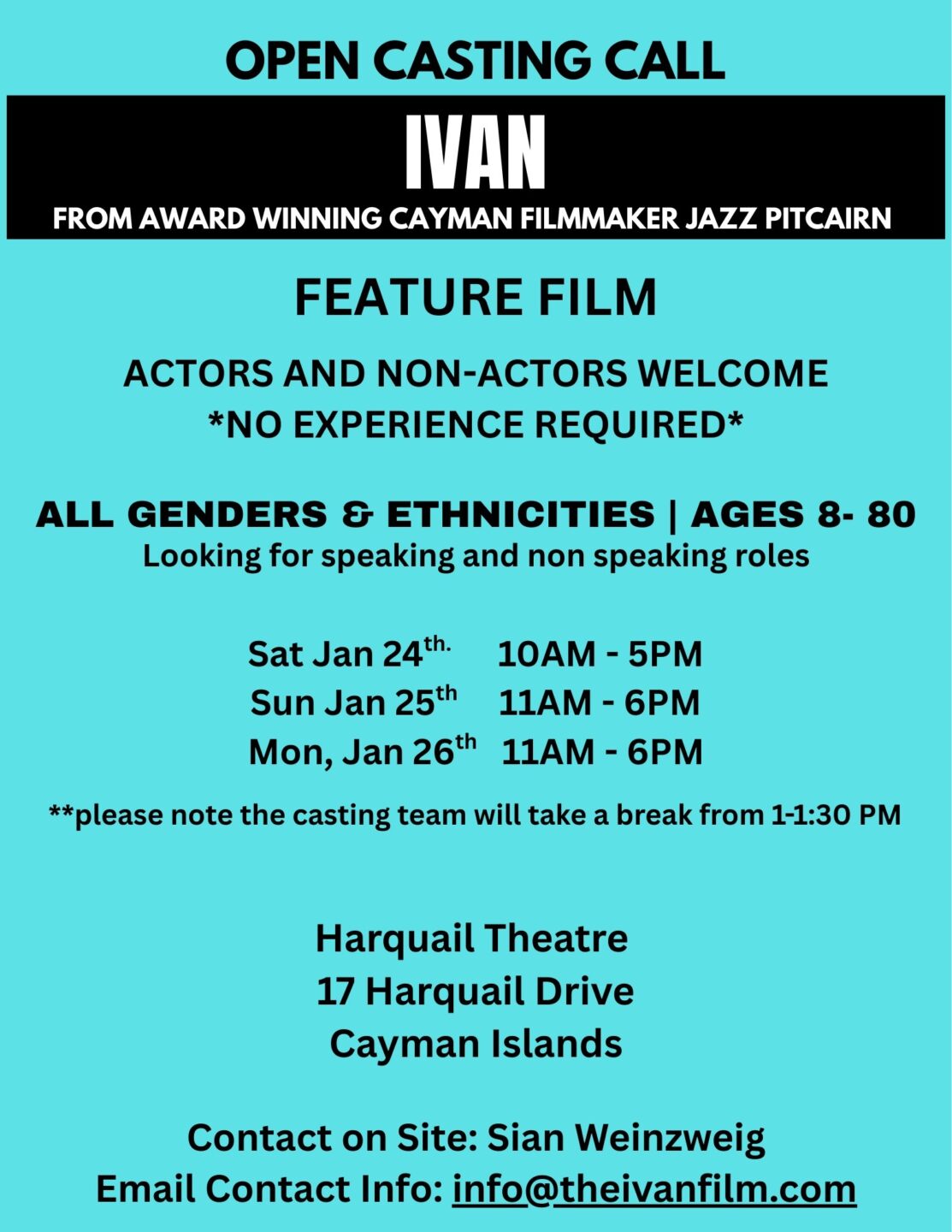 Casting call poster for Ivan Casting call poster for Ivan