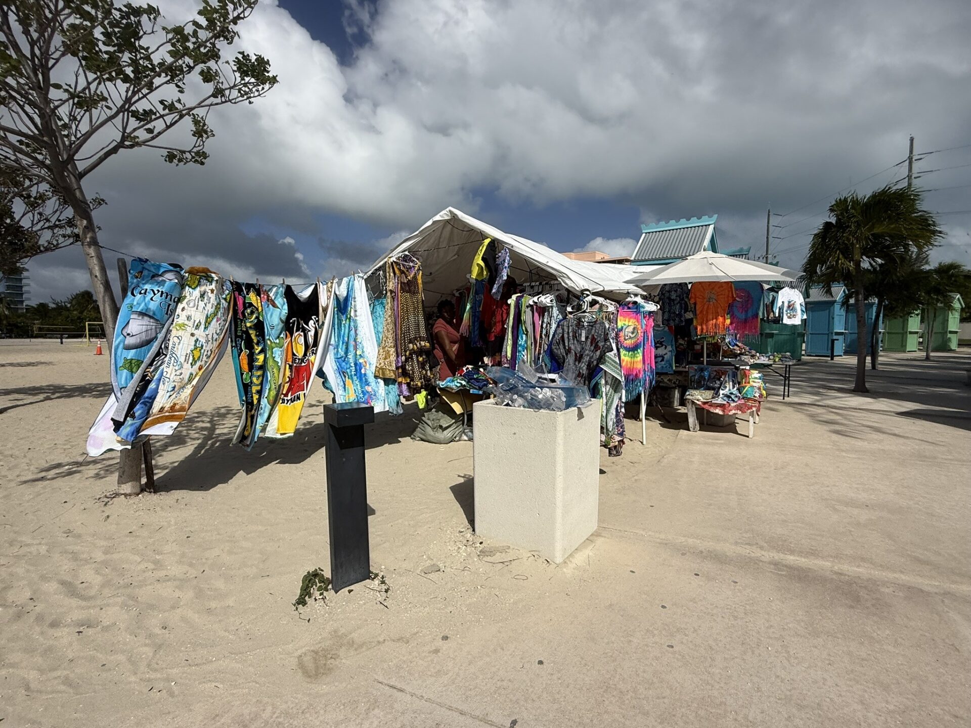 clothes stall on Public Beach