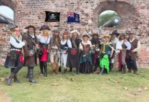 Cayman’s Corsairs a hit at Jamaica’s first ever Pirates Week The Cayman Islands Corsairs made a dramatic appearance at the first ever Jamaican Pirates Week Festival