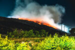 Four firefighters left at landfill blaze site