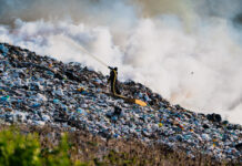 Landfill fire still smouldering