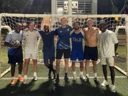 Ex-Arsenal players join Cayman footballers in pick-up game