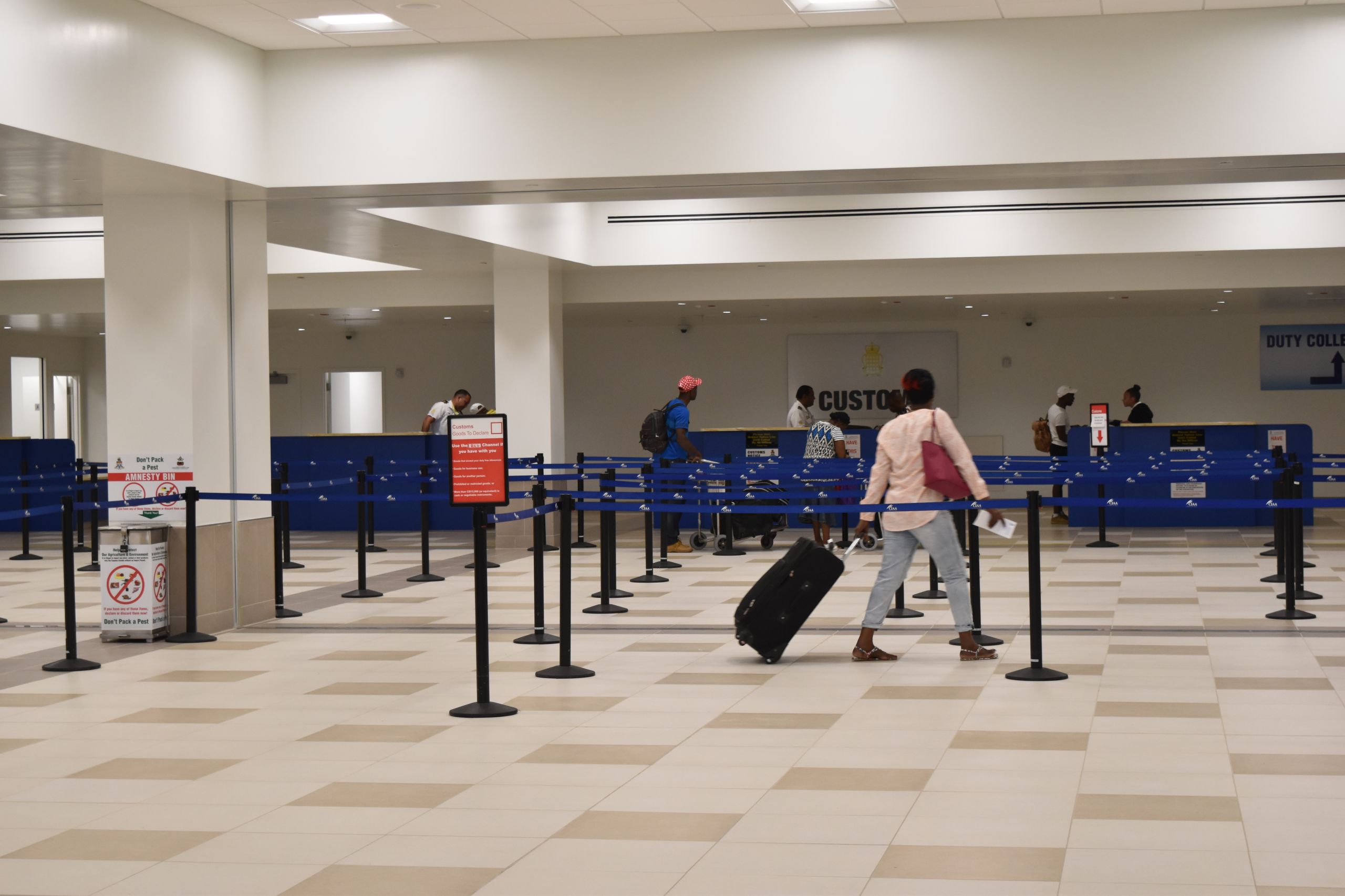 Customs-hall-arrivals-Owen-Roberts-Airport