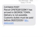 Police issue warning about scam text purportedly from post office
