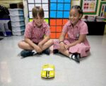 Primary schoolchildren given their own programmable floor robots